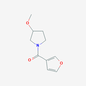 molecular formula C10H13NO3 B2601237 1-(Furan-3-carbonyl)-3-methoxypyrrolidine CAS No. 2097897-70-4