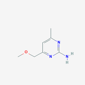molecular formula C7H11N3O B2601245 4-(Methoxymethyl)-6-methylpyrimidin-2-amine CAS No. 77927-61-8