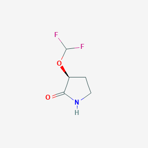 molecular formula C5H7F2NO2 B2601258 (S)-3-(Difluoromethoxy)pyrrolidin-2-one CAS No. 1807901-47-8