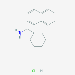 molecular formula C17H22ClN B2601259 (1-(Naphthalen-1-yl)cyclohexyl)methanamine hydrochloride CAS No. 59726-23-7
