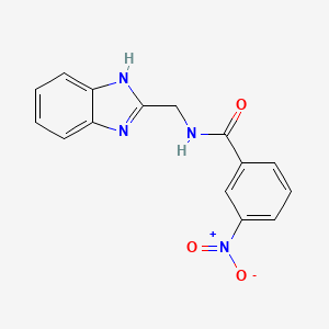 molecular formula C15H12N4O3 B2601351 N-(1H-benzimidazol-2-ylmethyl)-3-nitrobenzamide CAS No. 489403-95-4