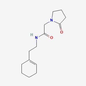 molecular formula C14H22N2O2 B2601362 N-[2-(cyclohex-1-en-1-yl)ethyl]-2-(2-oxopyrrolidin-1-yl)acetamide CAS No. 1311842-02-0