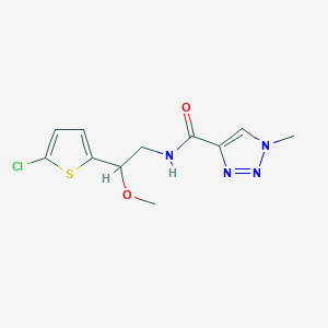 molecular formula C11H13ClN4O2S B2601364 N-(2-(5-chlorothiophen-2-yl)-2-methoxyethyl)-1-methyl-1H-1,2,3-triazole-4-carboxamide CAS No. 2034403-78-4