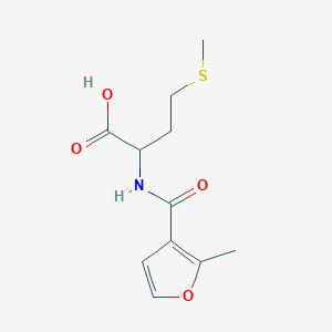 molecular formula C11H15NO4S B2601367 2-[(2-Methyl-furan-3-carbonyl)-amino]-4-methylsulfanylbutyric acid CAS No. 1396969-10-0