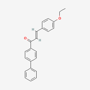 molecular formula C23H20O2 B2601383 1-(4-Biphenylyl)-3-(4-ethoxyphenyl)-2-propen-1-one CAS No. 1164475-39-1