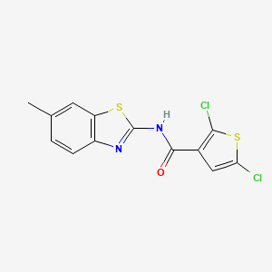 molecular formula C13H8Cl2N2OS2 B2601388 2,5-dichloro-N-(6-methylbenzo[d]thiazol-2-yl)thiophene-3-carboxamide CAS No. 476626-80-9
