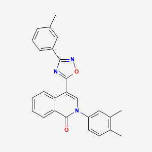 2-(3,4-dimethylphenyl)-4-[3-(3-methylphenyl)-1,2,4-oxadiazol-5-yl]isoquinolin-1(2H)-one