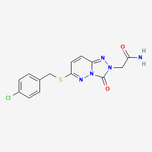 2-[6-[(4-chlorobenzyl)thio]-3-oxo[1,2,4]triazolo[4,3-b]pyridazin-2(3H)-yl]acetamide