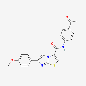 N-(4-acetylphenyl)-6-(4-methoxyphenyl)imidazo[2,1-b]thiazole-3-carboxamide