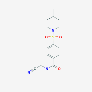N-tert-butyl-N-(cyanomethyl)-4-[(4-methylpiperidin-1-yl)sulfonyl]benzamide