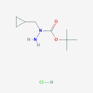 molecular formula C9H19ClN2O2 B2601422 叔丁基N-氨基-N-(环丙基甲基)氨基甲酸酯;盐酸盐 CAS No. 2551120-27-3