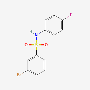 molecular formula C12H9BrFNO2S B2601424 3-bromo-N-(4-fluorophenyl)benzenesulfonamide CAS No. 848910-37-2