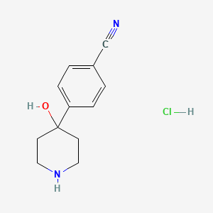 4-(4-Hydroxypiperidin-4-yl)benzonitrile hydrochloride