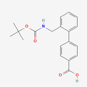 4-[2-({[(Tert-butoxy)carbonyl]amino}methyl)phenyl]benzoic acid