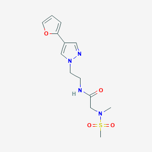 N-(2-(4-(furan-2-yl)-1H-pyrazol-1-yl)ethyl)-2-(N-methylmethylsulfonamido)acetamide