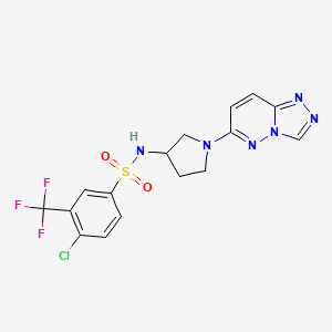 N-(1-([1,2,4]triazolo[4,3-b]pyridazin-6-yl)pyrrolidin-3-yl)-4-chloro-3-(trifluoromethyl)benzenesulfonamide