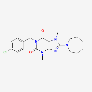 8-(azepan-1-yl)-1-(4-chlorobenzyl)-3,7-dimethyl-1H-purine-2,6(3H,7H)-dione