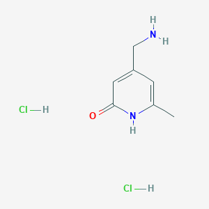 molecular formula C7H12Cl2N2O B2601441 4-(氨甲基)-6-甲基-1,2-二氢吡啶-2-酮二盐酸盐 CAS No. 1909310-08-2