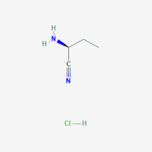 molecular formula C4H9ClN2 B2601443 (2S)-2-aminobutanenitrile hydrochloride CAS No. 887277-58-9