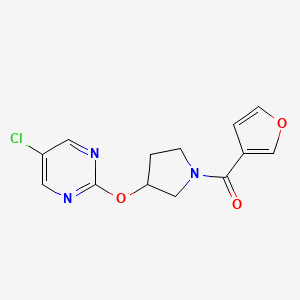 (3-((5-Chloropyrimidin-2-yl)oxy)pyrrolidin-1-yl)(furan-3-yl)methanone
