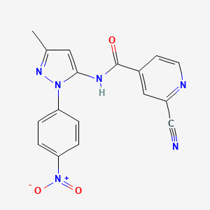 2-cyano-N-[3-methyl-1-(4-nitrophenyl)-1H-pyrazol-5-yl]pyridine-4-carboxamide
