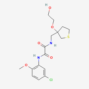 N1-(5-chloro-2-methoxyphenyl)-N2-((3-(2-hydroxyethoxy)tetrahydrothiophen-3-yl)methyl)oxalamide