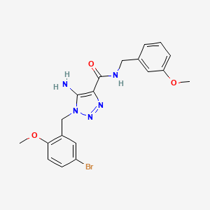 molecular formula C19H20BrN5O3 B2601457 5-amino-1-(5-bromo-2-methoxybenzyl)-N-(3-methoxybenzyl)-1H-1,2,3-triazole-4-carboxamide CAS No. 899981-90-9
