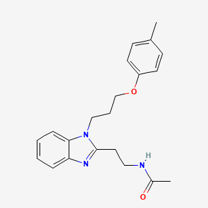 molecular formula C21H25N3O2 B2601459 N-(2-{1-[3-(4-methylphenoxy)propyl]-1H-benzimidazol-2-yl}ethyl)acetamide CAS No. 871547-24-9