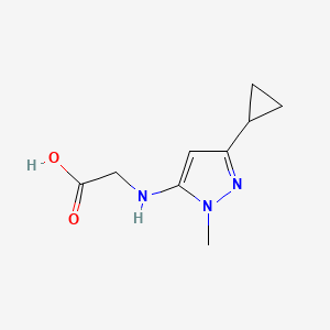 2-[(5-Cyclopropyl-2-methylpyrazol-3-yl)amino]acetic acid