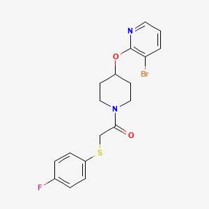 1-(4-((3-Bromopyridin-2-yl)oxy)piperidin-1-yl)-2-((4-fluorophenyl)thio)ethanone