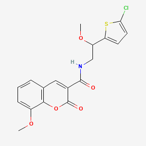 molecular formula C18H16ClNO5S B2601481 N-(2-(5-chlorothiophen-2-yl)-2-methoxyethyl)-8-methoxy-2-oxo-2H-chromene-3-carboxamide CAS No. 2034529-44-5