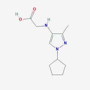 2-[(1-Cyclopentyl-3-methylpyrazol-4-yl)amino]acetic acid