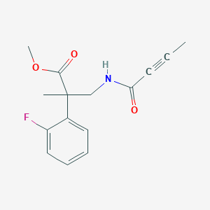 Methyl 3-(but-2-ynamido)-2-(2-fluorophenyl)-2-methylpropanoate