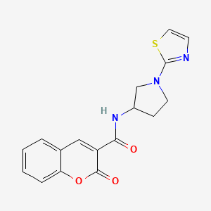 2-oxo-N-(1-(thiazol-2-yl)pyrrolidin-3-yl)-2H-chromene-3-carboxamide