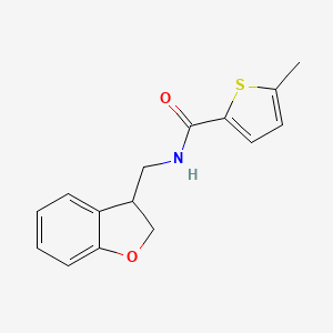 molecular formula C15H15NO2S B2601506 N-[(2,3-dihydro-1-benzofuran-3-yl)methyl]-5-methylthiophene-2-carboxamide CAS No. 2097918-24-4