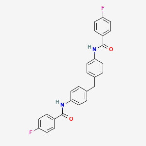 molecular formula C27H20F2N2O2 B2601509 4-fluoro-N-[4-[[4-[(4-fluorobenzoyl)amino]phenyl]methyl]phenyl]benzamide CAS No. 297139-57-2