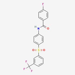 4-fluoro-N-[4-[3-(trifluoromethyl)phenyl]sulfonylphenyl]benzamide