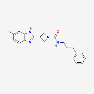 3-(5-methyl-1H-benzo[d]imidazol-2-yl)-N-(3-phenylpropyl)azetidine-1-carboxamide