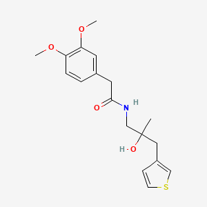 2-(3,4-dimethoxyphenyl)-N-{2-hydroxy-2-[(thiophen-3-yl)methyl]propyl}acetamide