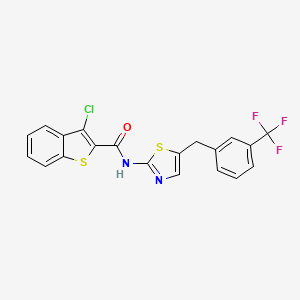 3-chloro-N-(5-(3-(trifluoromethyl)benzyl)thiazol-2-yl)benzo[b]thiophene-2-carboxamide