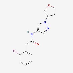 2-(2-fluorophenyl)-N-(1-(tetrahydrofuran-3-yl)-1H-pyrazol-4-yl)acetamide