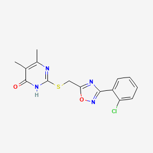 2-({[3-(2-Chlorophenyl)-1,2,4-oxadiazol-5-yl]methyl}sulfanyl)-5,6-dimethyl-4-pyrimidinol