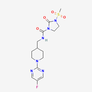 N-((1-(5-fluoropyrimidin-2-yl)piperidin-4-yl)methyl)-3-(methylsulfonyl)-2-oxoimidazolidine-1-carboxamide