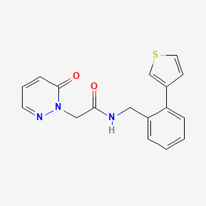 2-(6-oxopyridazin-1(6H)-yl)-N-(2-(thiophen-3-yl)benzyl)acetamide