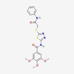 3,4,5-trimethoxy-N-(5-((2-oxo-2-(phenylamino)ethyl)thio)-1,3,4-thiadiazol-2-yl)benzamide