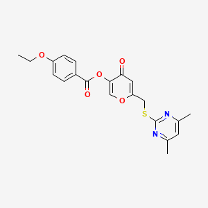 [6-[(4,6-Dimethylpyrimidin-2-yl)sulfanylmethyl]-4-oxopyran-3-yl] 4-ethoxybenzoate