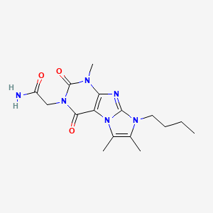 2-(6-Butyl-4,7,8-trimethyl-1,3-dioxopurino[7,8-a]imidazol-2-yl)acetamide