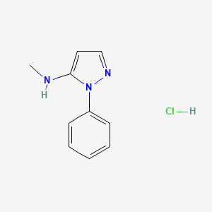 N-Methyl-2-phenylpyrazol-3-amine;hydrochloride