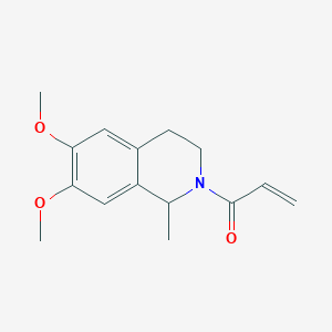 molecular formula C15H19NO3 B2601574 1-(6,7-Dimethoxy-1-methyl-3,4-dihydro-1H-isoquinolin-2-yl)prop-2-en-1-one CAS No. 58374-58-6