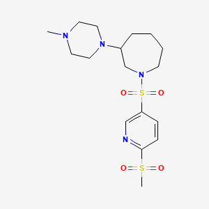 1-[(6-Methanesulfonylpyridin-3-yl)sulfonyl]-3-(4-methylpiperazin-1-yl)azepane